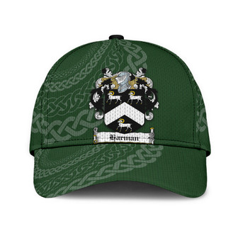Harman Coat Of Arms Irish Family Crest St Patrick's Day Hat Classic Cap Hat - Thegiftio UK