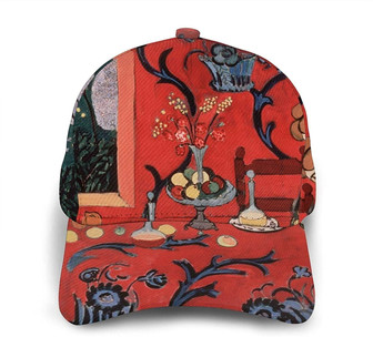 Harmony in Red Print Classic Baseball Cap Adjustable Twill Sports Dad Hats for Unisex Hat - Thegiftio UK