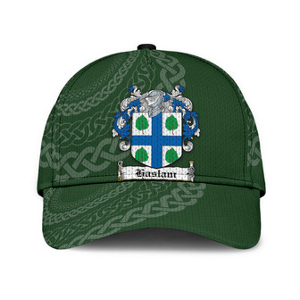 Haslam Coat Of Arms Irish Family Crest St Patrick's Day Hat Classic Cap Hat - Thegiftio UK