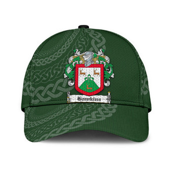 Hawkins Coat Of Arms Wexfordarms Irish Family Crest St Patrick's Day Hat Classic Cap Hat - Thegiftio UK