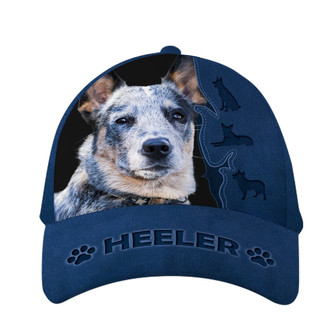 Heeler Dog Leather Hat Classic Cap Hat - Thegiftio UK