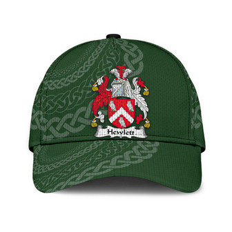 Hewlett Coat Of Arms Irish Family Crest St Patrick's Day Hat Classic Cap Hat - Thegiftio UK