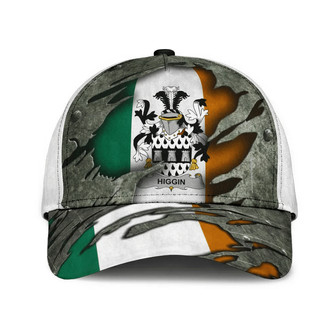 Higgin Coat Of Arms Irish Family Crest Hat Classic Cap Hat - Thegiftio UK