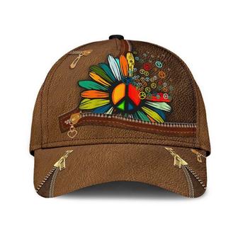 Hippie Leather Patten Classic Cap Unisex Hat, Classical Cap, Gift For Women And Men Cap Hat - Thegiftio UK