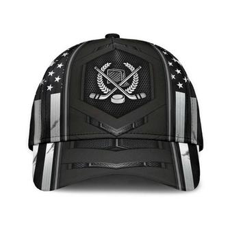 Hockey Flag Silver Carbon Hat Classic Cap Protect Cap, Human Cap, Trending Cap, American Cap Hat - Thegiftio UK