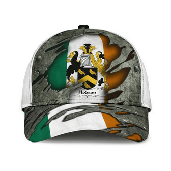 Hodson Coat Of Arms Irish Family Crest Hat Classic Cap Hat - Thegiftio UK