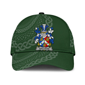 Holligan Coat Of Arms Irish Family Crest St Patrick's Day Hat Classic Cap Hat - Thegiftio UK