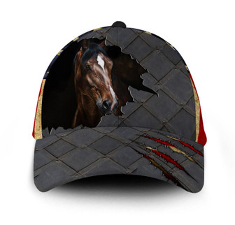 That Horse American Flag Classic Cap Hat - Thegiftio UK