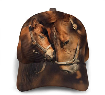 Horse Print Classic Baseball Cap Adjustable Twill Sports Dad Hats for Unisex Hat - Thegiftio UK