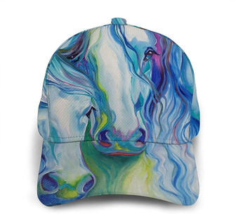 Horse Painting Print Casual Baseball Cap Adjustable Twill Sports Dad Hats for Unisex Hat - Thegiftio UK