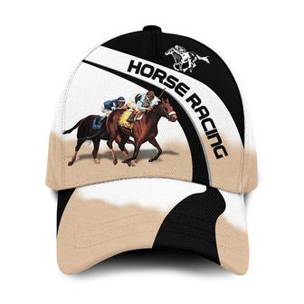 Horse Racing Black Hat Classic Cap Hat - Thegiftio UK