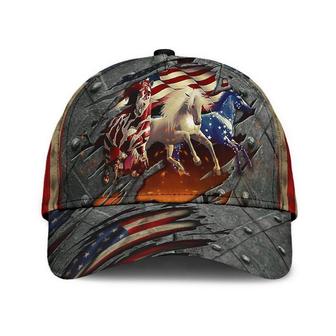 Horses American Pride Hat Classic Cap Human Cap, Trending Cap, American Cap Hat - Thegiftio