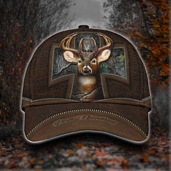 Hunting Leather Classic Cap Deer Hunter Cap, Deer Hunter Camo Cap Hat All Over Printed Hat - Thegiftio UK