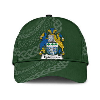 Hutchinson Coat Of Arms Irish Family Crest St Patrick's Day Hat Classic Cap Hat - Thegiftio UK