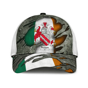 Ireton Coat Of Arms Irish Family Crest Hat Classic Cap Hat - Thegiftio UK