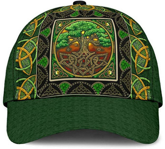 Irish Celtic Beautiful Pattern Old Tree Printed Unisex Hat Classic Cap, Snapback Cap, Baseball Cap Hat - Thegiftio