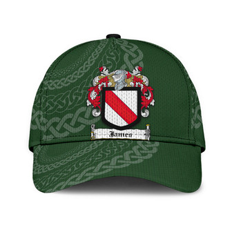 James Coat Of Arms Irish Family Crest St Patrick's Day Hat Classic Cap Hat - Thegiftio UK