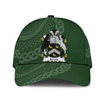 Jervis Coat Of Arms Irish Family Crest St Patrick's Day Hat Classic Cap Hat - Thegiftio UK