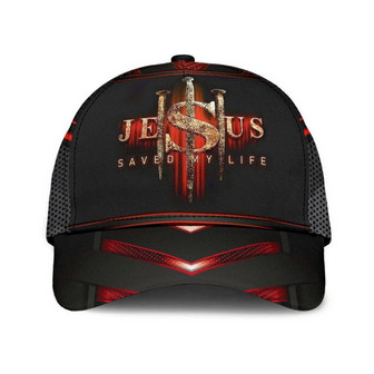 Jesus Saved My Life Classic Cap, Jesus Cap, Love Jesus Hat Adults Hat - Thegiftio UK