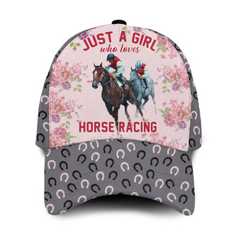 Just A Girl Who Loves Horse Racing Hat Classic Cap Hat - Thegiftio