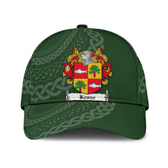 Keane Coat Of Arms Irish Family Crest St Patrick's Day Hat Classic Cap Hat - Thegiftio UK