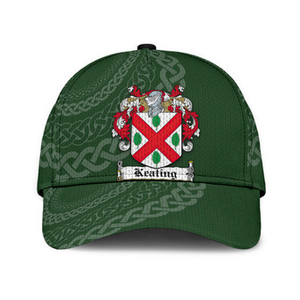 Keating Coat Of Arms Irish Family Crest St Patrick's Day Hat Classic Cap Hat - Thegiftio UK