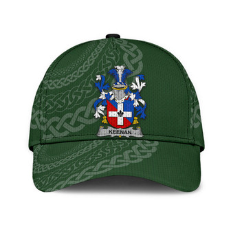 Keenan Coat Of Arms Irish Family Crest St Patrick's Day Hat Classic Cap Hat - Thegiftio UK