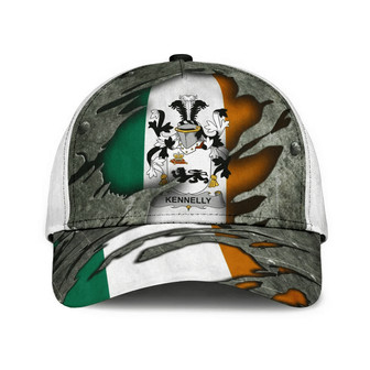 Kennelly Coat Of Arms Irish Family Crest Hat Classic Cap Hat - Thegiftio UK