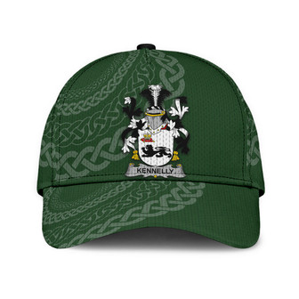 Kennelly Coat Of Arms Irish Family Crest St Patrick's Day Hat Classic Cap Hat - Thegiftio UK