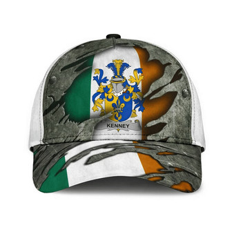 Kenney Coat Of Arms Irish Family Crest Hat Classic Cap Hat - Thegiftio UK
