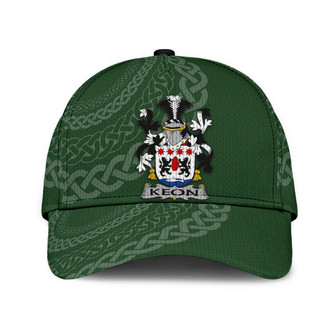 Keon Coat Of Arms Irish Family Crest St Patrick's Day Hat Classic Cap Hat - Thegiftio UK