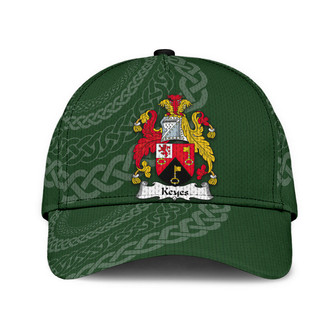 Keyes Coat Of Arms Irish Family Crest St Patrick's Day Hat Classic Cap Hat - Thegiftio UK