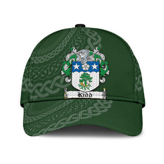 Kidd Coat Of Arms Irish Family Crest St Patrick's Day Hat Classic Cap Hat - Thegiftio UK