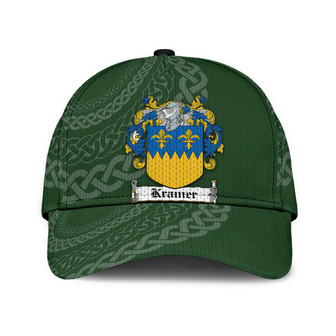 Kramer Coat Of Arms Irish Family Crest St Patrick's Day Hat Classic Cap Hat - Thegiftio UK