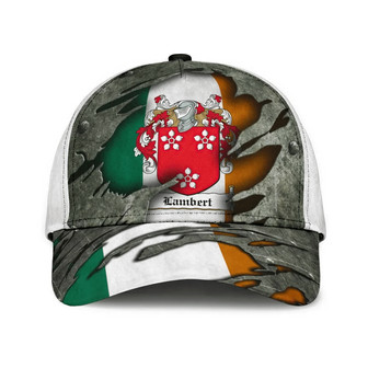 Lambert Coat Of Arms Irish Family Crest Hat Classic Cap Hat - Thegiftio UK