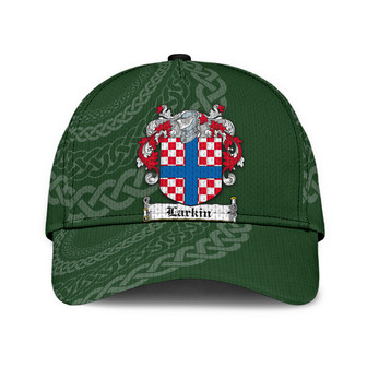 Larkin Coat Of Arms Irish Family Crest St Patrick's Day Hat Classic Cap Hat - Thegiftio UK