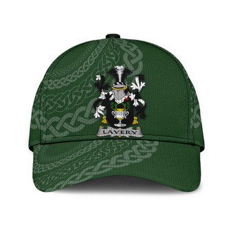 Lavery Coat Of Arms Irish Family Crest St Patrick's Day Hat Classic Cap Hat - Thegiftio UK