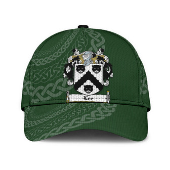Lee Coat Of Arms Irish Family Crest St Patrick's Day Hat Classic Cap Hat - Thegiftio UK