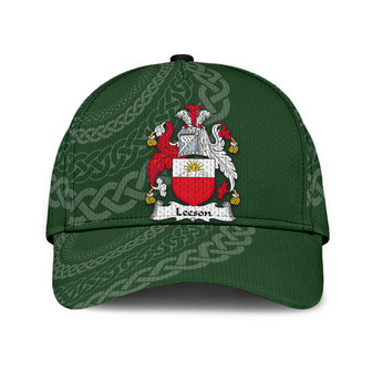 Leeson Coat Of Arms Irish Family Crest St Patrick's Day Hat Classic Cap Hat - Thegiftio UK