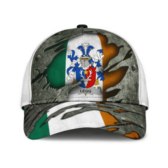 Legg Coat Of Arms Irish Family Crest Hat Classic Cap Hat - Thegiftio UK