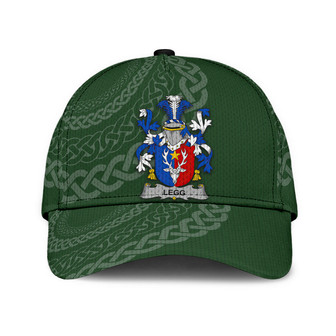 Legg Coat Of Arms Irish Family Crest St Patrick's Day Hat Classic Cap Hat - Thegiftio UK