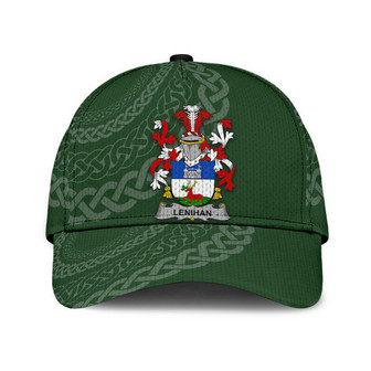 Lenihan Coat Of Arms Irish Family Crest St Patrick's Day Hat Classic Cap Hat - Thegiftio UK
