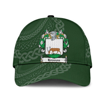 Lennon Coat Of Arms Irish Family Crest St Patrick's Day Hat Classic Cap Hat - Thegiftio UK