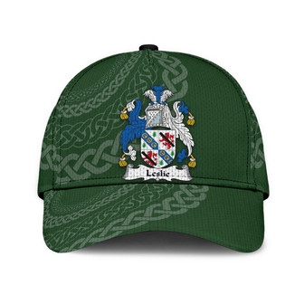 Leslie Coat Of Arms Irish Family Crest St Patrick's Day Hat Classic Cap Hat - Thegiftio UK