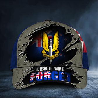 Lest We Forget New Zealand Flag Hat Special Air Service Patriotic Caps Veterans Gifts Hat Classic Cap Hat - Thegiftio UK