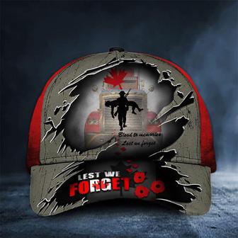 Lest We Forget Poppy Canada Flag Hat Veterans Remembrance Day Patriotic Caps For Mens Hat Classic Cap Hat - Thegiftio UK