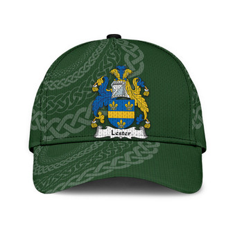 Lester Coat Of Arms Irish Family Crest St Patrick's Day Hat Classic Cap Hat - Thegiftio UK