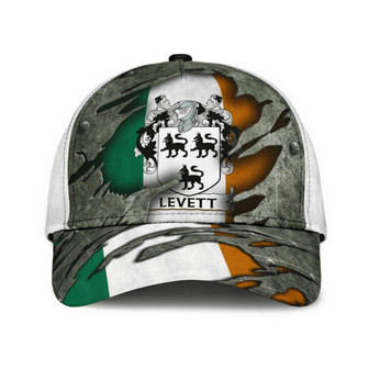 Levett Coat Of Arms Irish Family Crest Hat Classic Cap Hat - Thegiftio UK