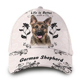 Life Is Better With German Shepherd Hat Classic Cap Hat - Thegiftio UK