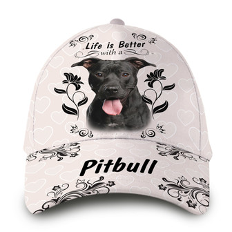 Life Is Better With Pitbull Hat Classic Cap Hat - Thegiftio UK